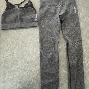 Gymshark Gray Sports Bra and Leggings Set